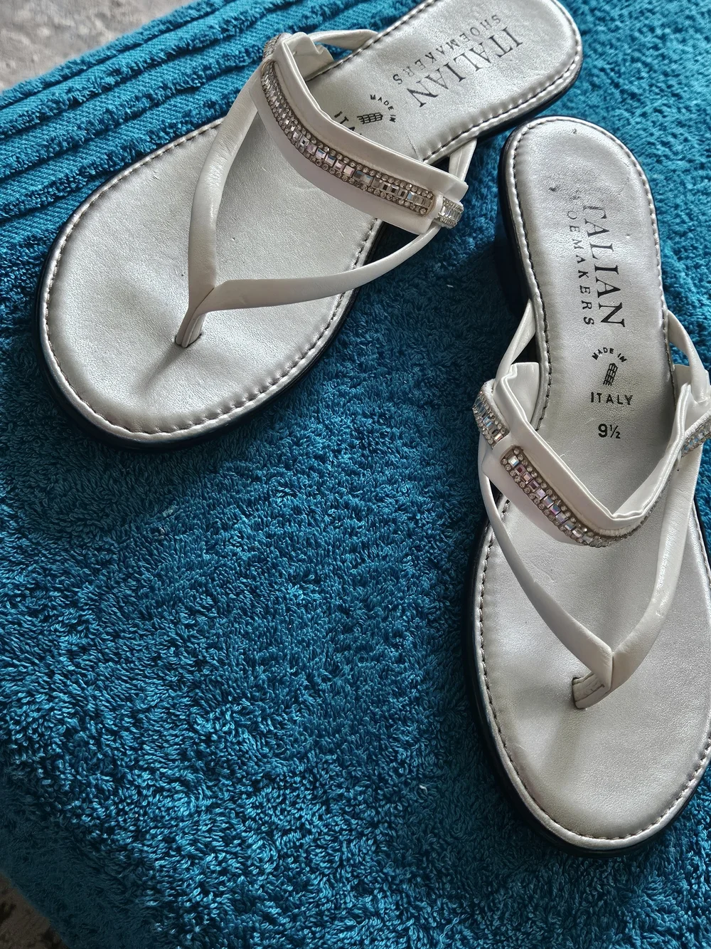 Italian Shoemakers Rhinestone Women's Wedge Sandals